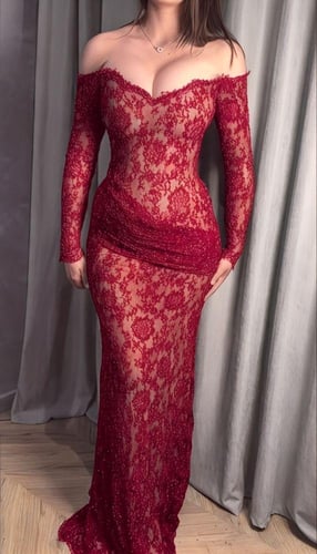 فستان سهرة ثلاث الوان