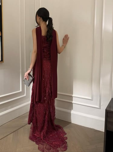 فستان سهرة أربعة ألوان