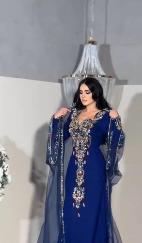 جلابية مناسبات لونين