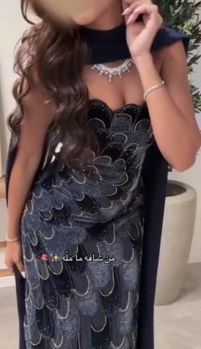 فستان سهرة لونين مخمل