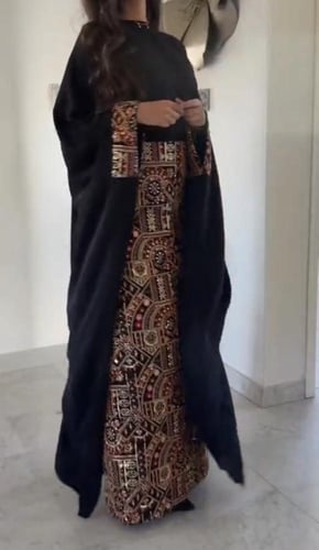 جلابية مناسبات لونين