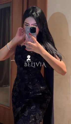 فستان سهرة لونين مخمل