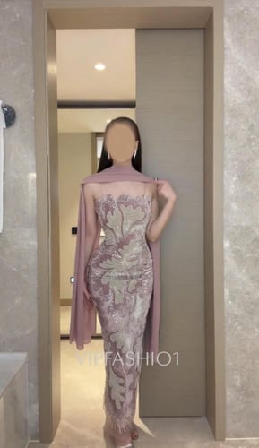 فستان سهرة لونين مخمل