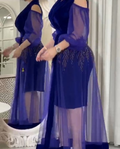 فستان سهرة ثلاث الوان