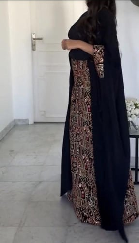 جلابية مناسبات لونين