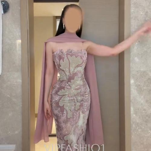 فستان سهرة لونين مخمل