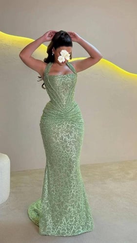 فستان سهرة ثلاث الوان