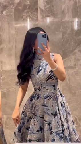 فستان سهرة قصير اكثر من لون