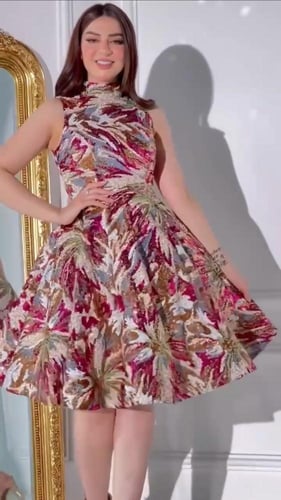 فستان سهرة قصير اكثر من لون