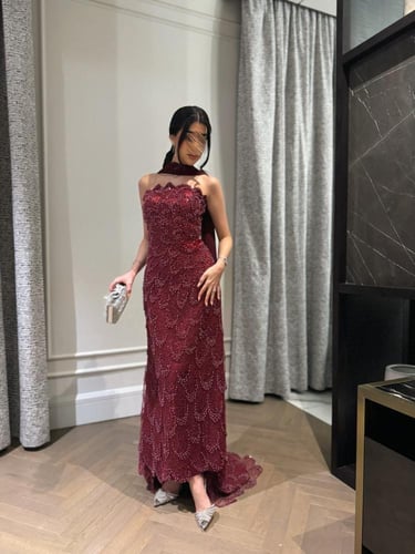 فستان سهرة أربعة ألوان