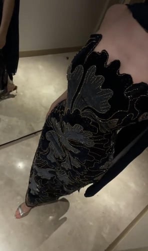 فستان سهرة لونين مخمل