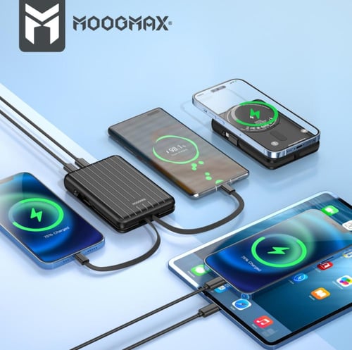 شاحن متنقل لاسلكي 4 في واحد من moogmax