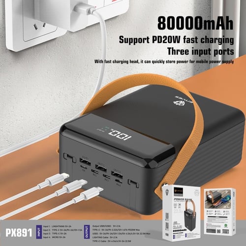 Lenyes شاحن متنقل سعة 80 الف