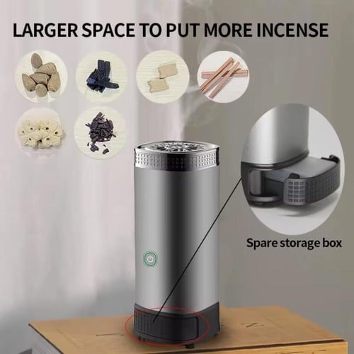 مبخرة متنقلة بمخزن بخور + قفل ذكي