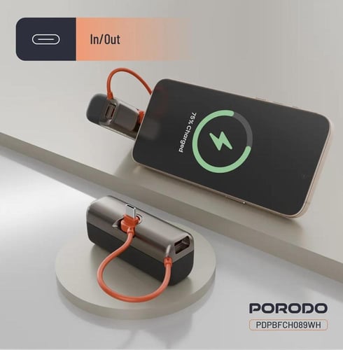 شاحن متنقل بوكيت 10000 ملي امبير من porodo