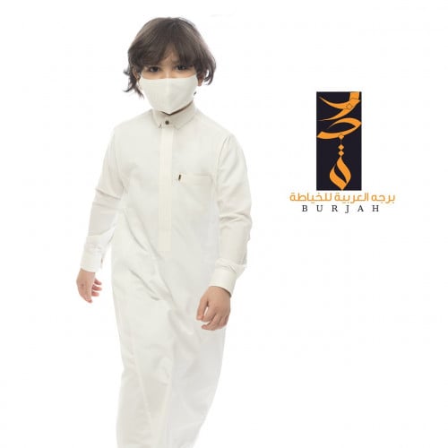 ثوب السمو ( اوف وايت ) (مقاسات واسعة)