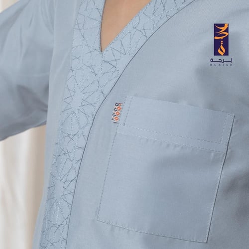 قميص نوم برجة ( لون سماوي )