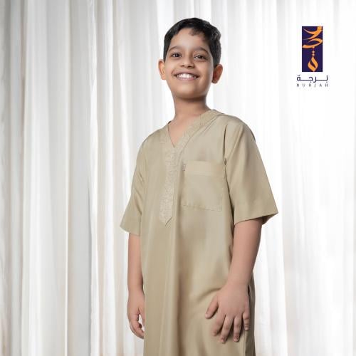 قميص نوم برجة ( لون كموني )