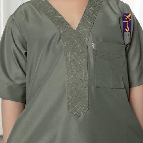 قميص نوم برجة ( لون زيتي )