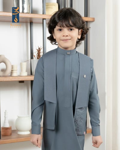 طقم الهيبة ازرق دخاني