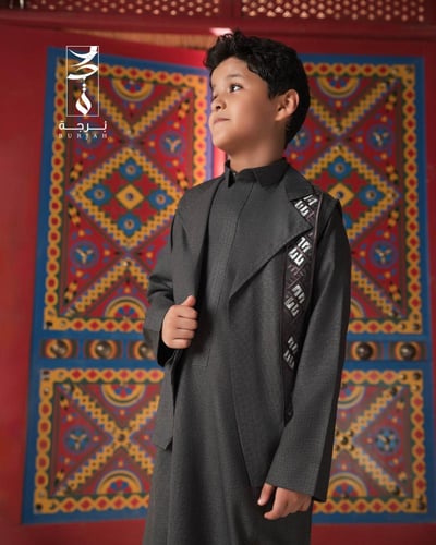 طقم الفخامة الشتوي ( رصاصي )