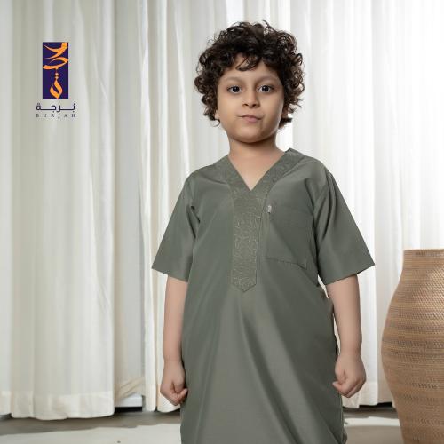 قميص نوم برجة ( لون زيتي )