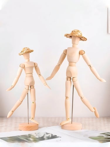 هيكل خشبي مانيكان بمفاصل قابلة للدوران 360 درجة