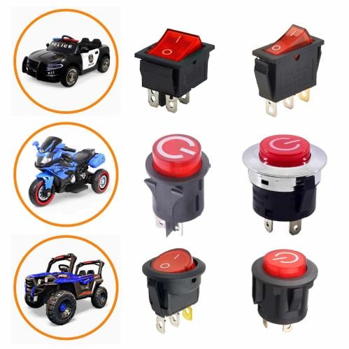 أزرار تشغيل وأطفاء أصلية لسيارة الاطفال الكهربائية