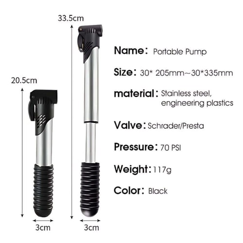 منفاخ هواء يدوي صغير محمول للدراجات والسكوترات