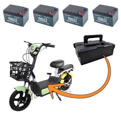 بطارية الدراجة الكهربائية 48v أربع بطاريات 12v 12a
