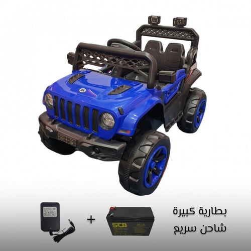 سيارة أطفال كهربائية جيب رياضي راكبين + بطارية أكب...