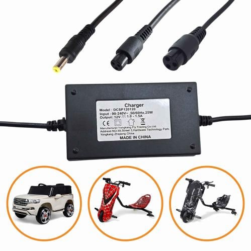 شاحن 12v أصلي مناسب للسكوترات الكهربائية وسيارات ا...