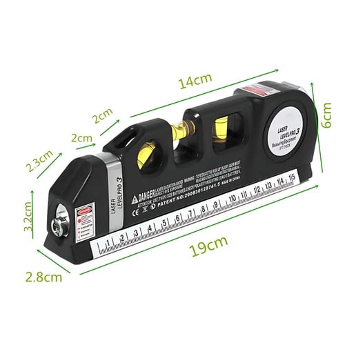 أداة قياس باليزر 4 في 1 أداة خط مستوى الليزر متعدد...
