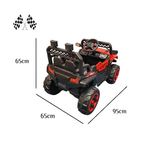 سيارة أطفال كهربائية جيب رياضي راكبين + بطارية أكب...