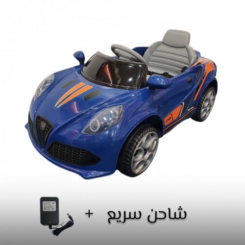 سيارة أطفال كهربائية رياضية بمحركين + شاحن سريع
