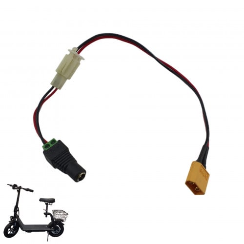 وصلة شاحن خارجية لشحن بطارية سكوتر برو بسلة 48v