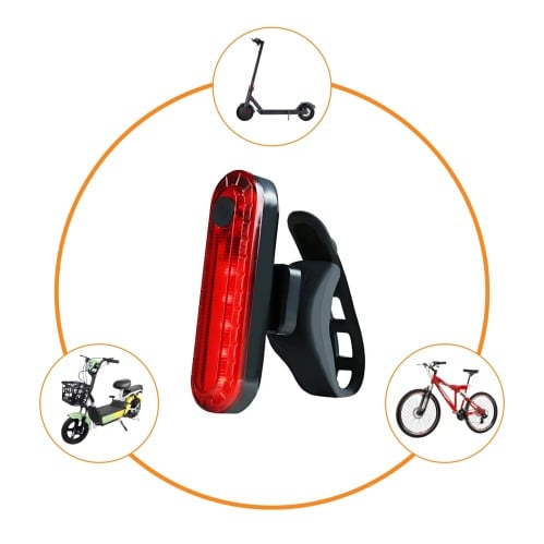 مؤشر تحذير LED عالي الوضوح للدراجات الهوائية والسك...