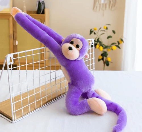 دمية لعبة القرده القطيفة الرائعة (أحمر) - دمية محش...