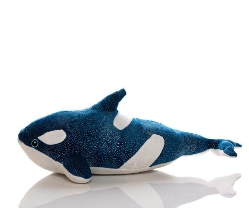 دمية حوت أوركا القطيفة بحجم 100 سم - أزرق