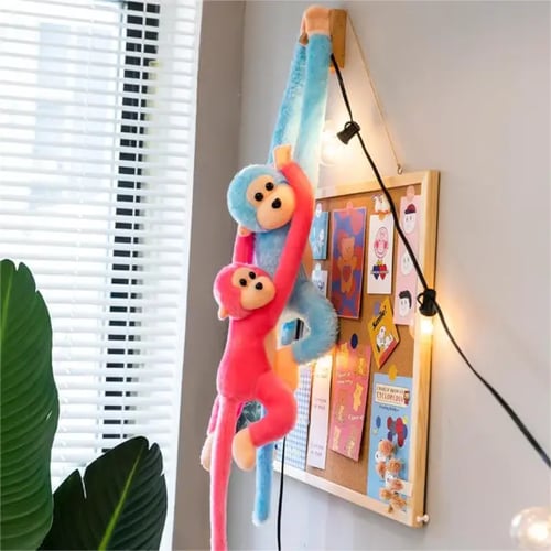 دمية لعبة القرده القطيفة الرائعة (أزرق) - دمية محش...