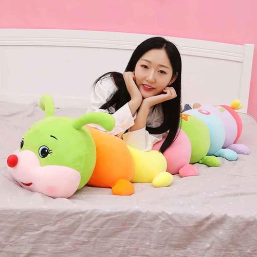 دمية محشوه على شكل دوده ملونه