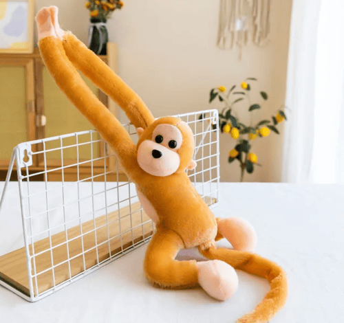 دمية لعبة القرده القطيفة الرائعة (أحمر) - دمية محش...