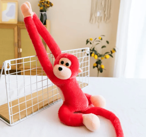 دمية لعبة القرده القطيفة الرائعة (سماوي) - دمية مح...