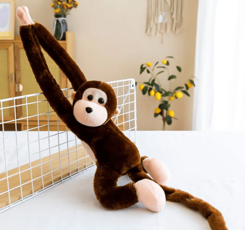 دمية لعبة القرده القطيفة الرائعة (أزرق) - دمية محش...