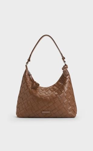 شنطة charles & keith لون اسبرسو المقاس العادي L