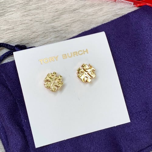 حلق tory burch ذهبي