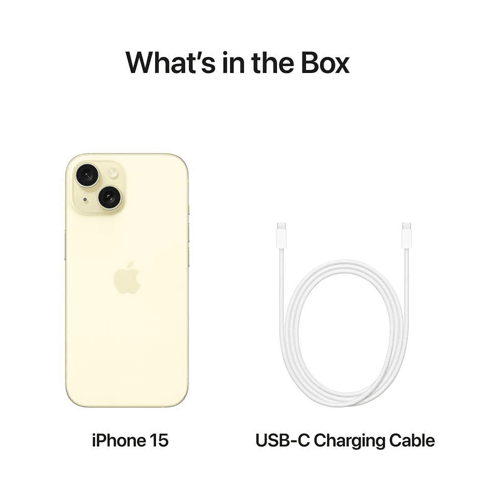 ابل ايفون 15 128 جيجا اصفر