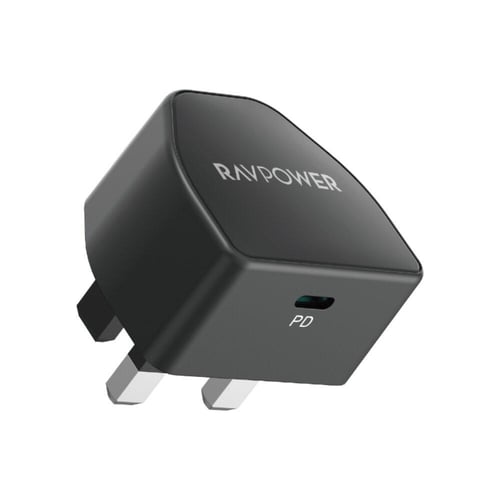شاحن راف باور 20 واط منفذ تايب سي - اسود
