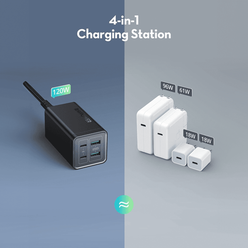 منصة شحن من راف باور 4 في 1 , 120واط