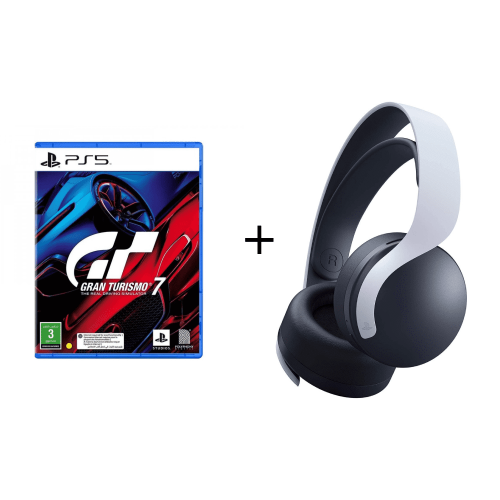 سماعة رأس سوني 5 + شريط PS5 Gran Turismo 7